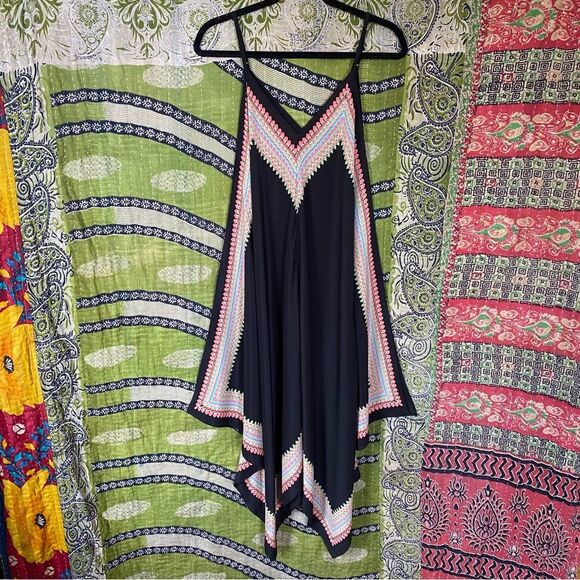 Vanessa Virginia x Anthropologie Black Estrella Silk Midi Dress Size Small - Picture 2 of 16